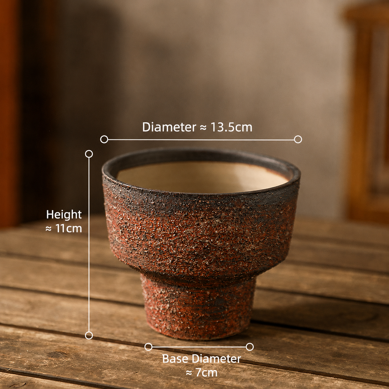 Zen Handmade Pedestal Ceramic Planter