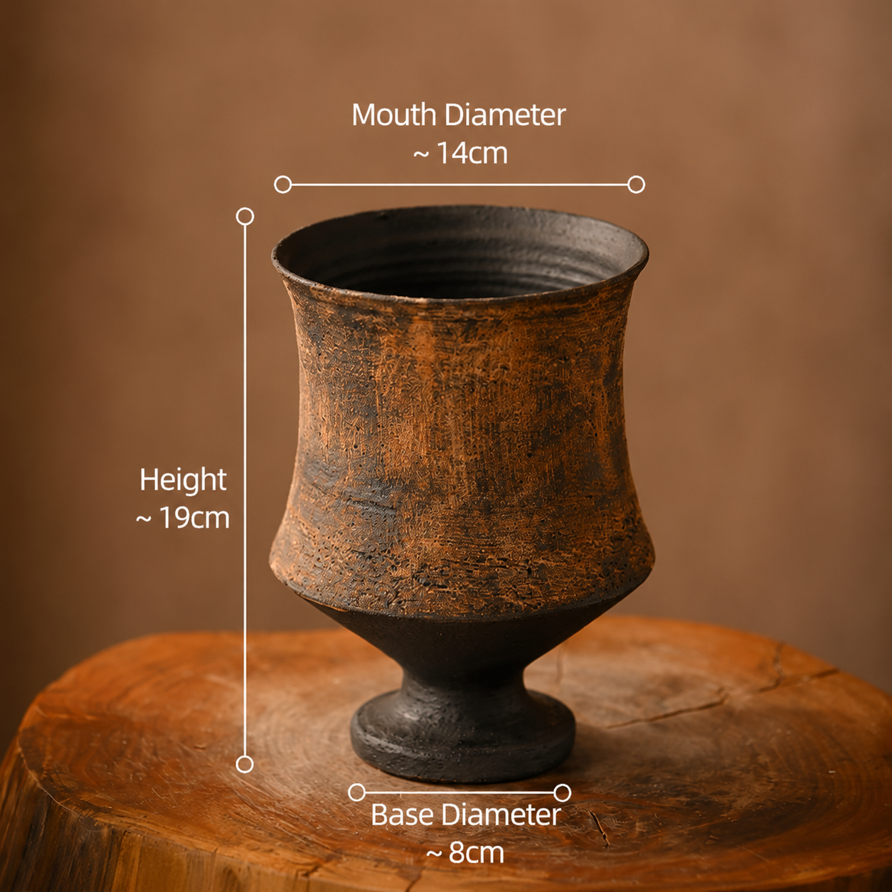 Wabi-Sabi Footed Ceramic Planter