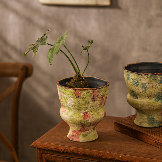 Elegant Pedestal Ceramic Planter