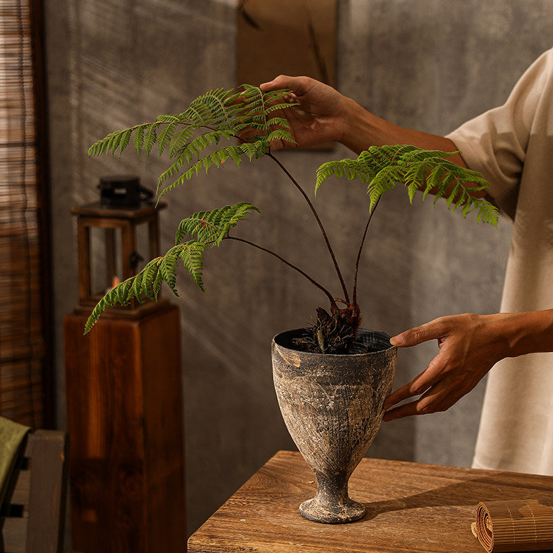 Vintage Ceramic Goblet Planter