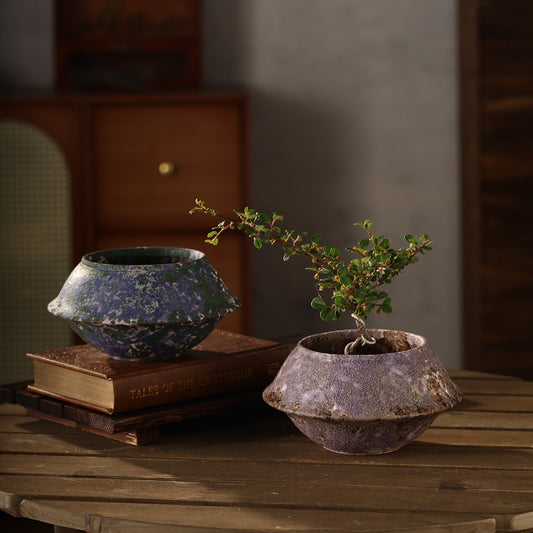 Handmade Wabi-Sabi Ceramic Planter