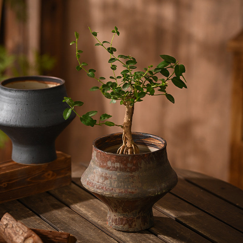 Vintage Footed Ceramic Planter
