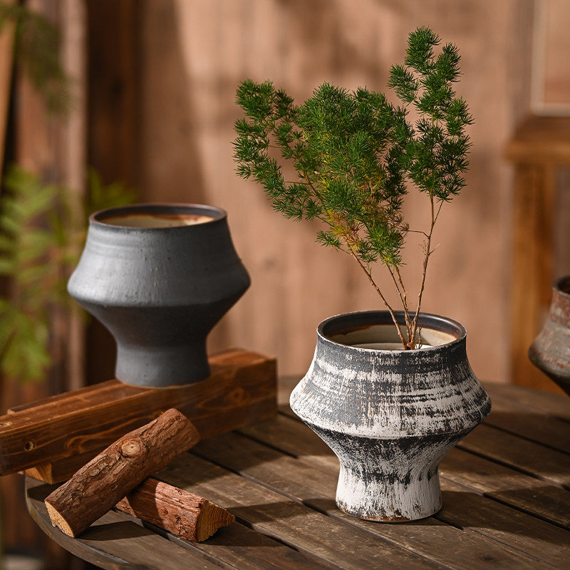 Vintage Footed Ceramic Planter