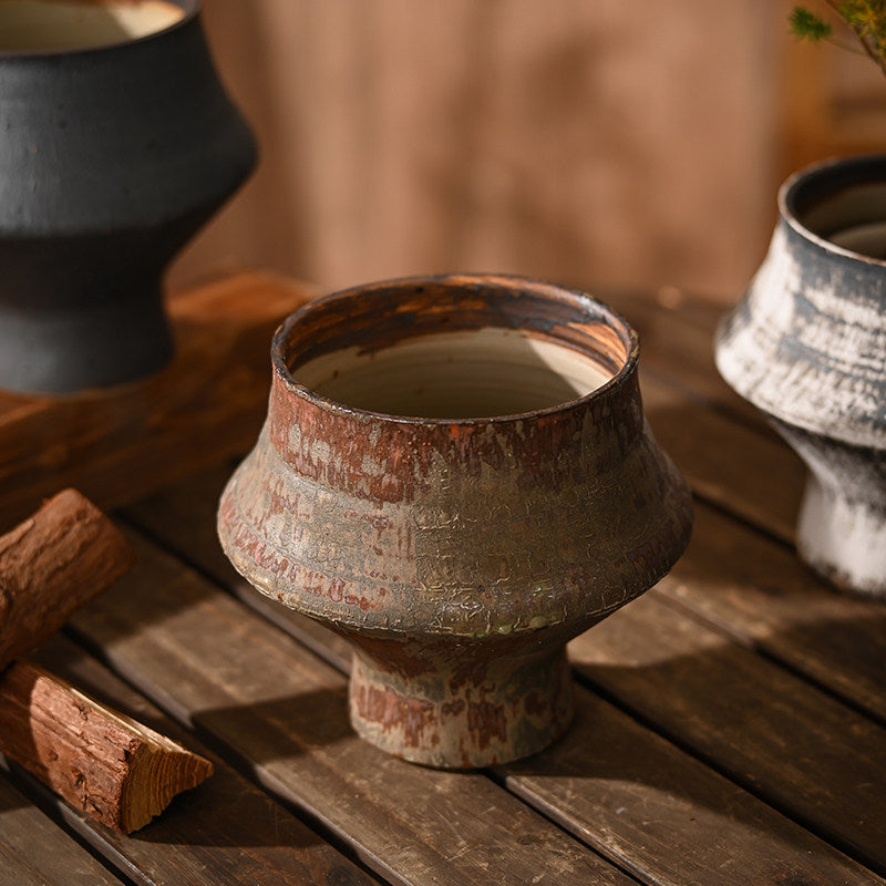 Vintage Footed Ceramic Planter