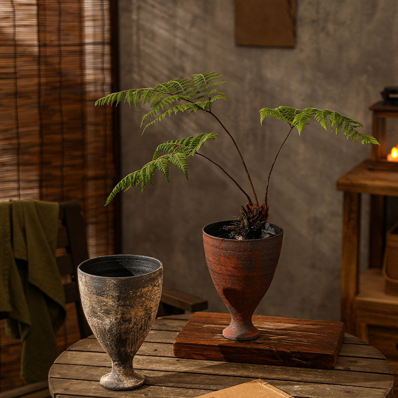 Vintage Ceramic Goblet Planter