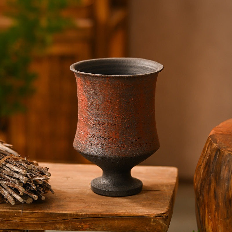 Wabi-Sabi Footed Ceramic Planter