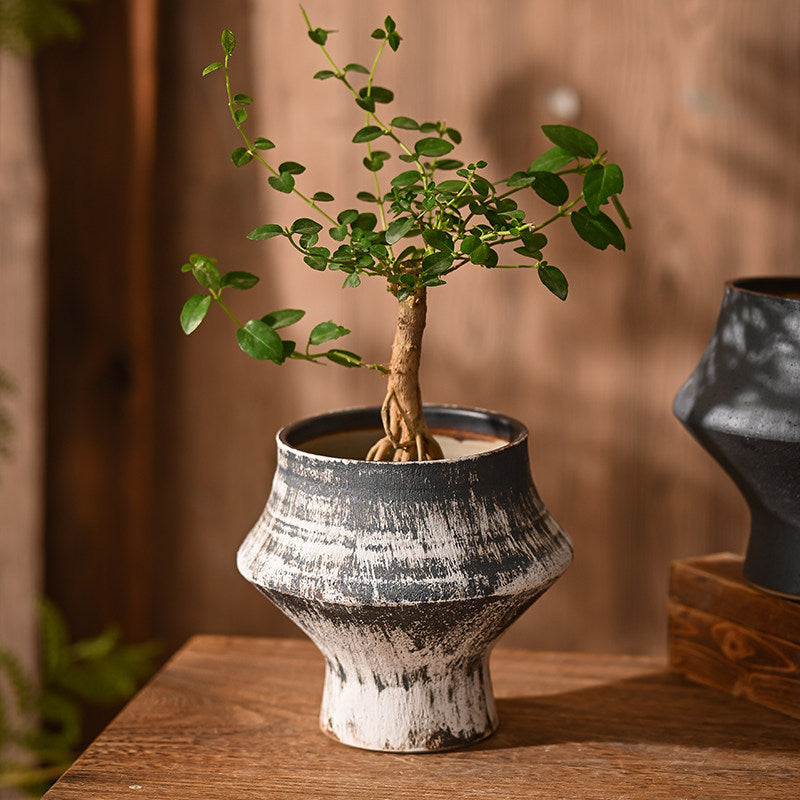 Vintage Footed Ceramic Planter