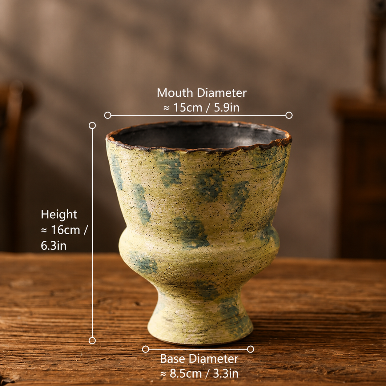 Elegant Pedestal Ceramic Planter