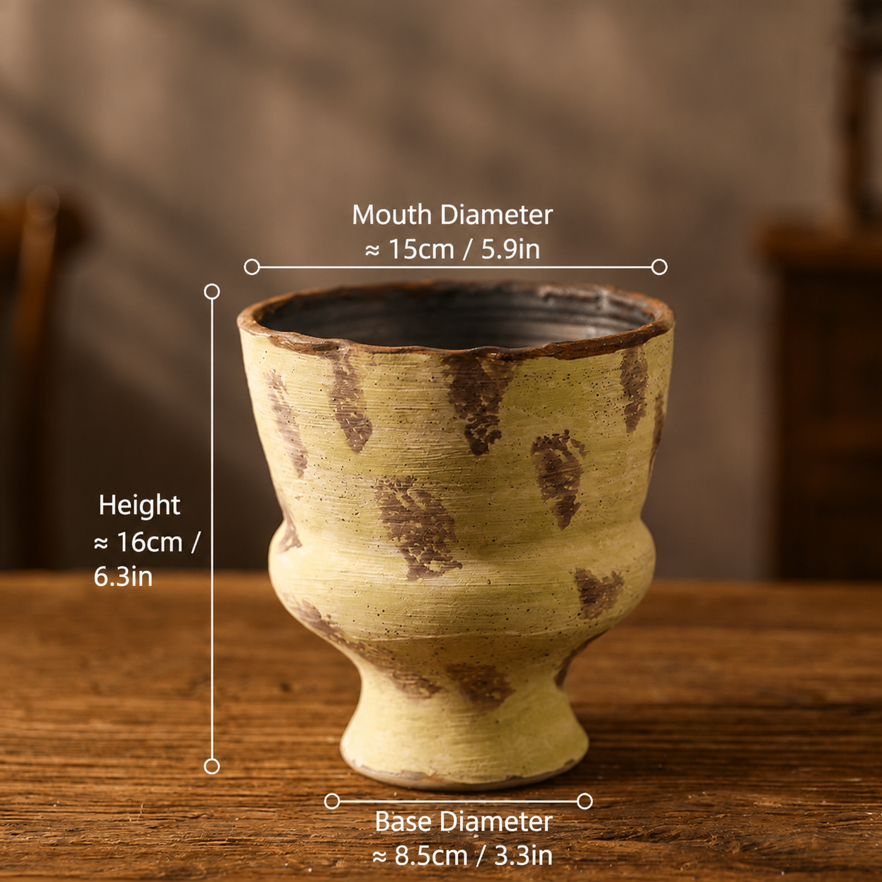 Elegant Pedestal Ceramic Planter