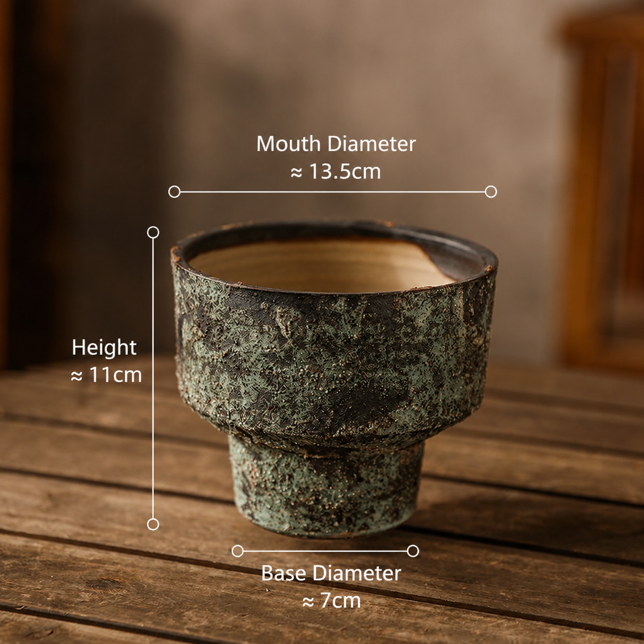 Zen Handmade Pedestal Ceramic Planter