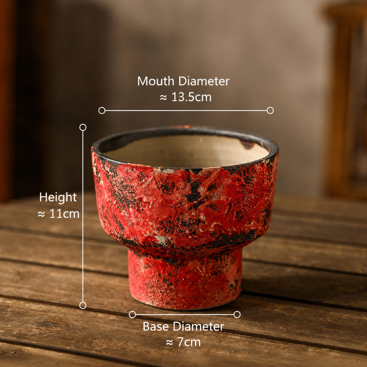 Zen Handmade Pedestal Ceramic Planter