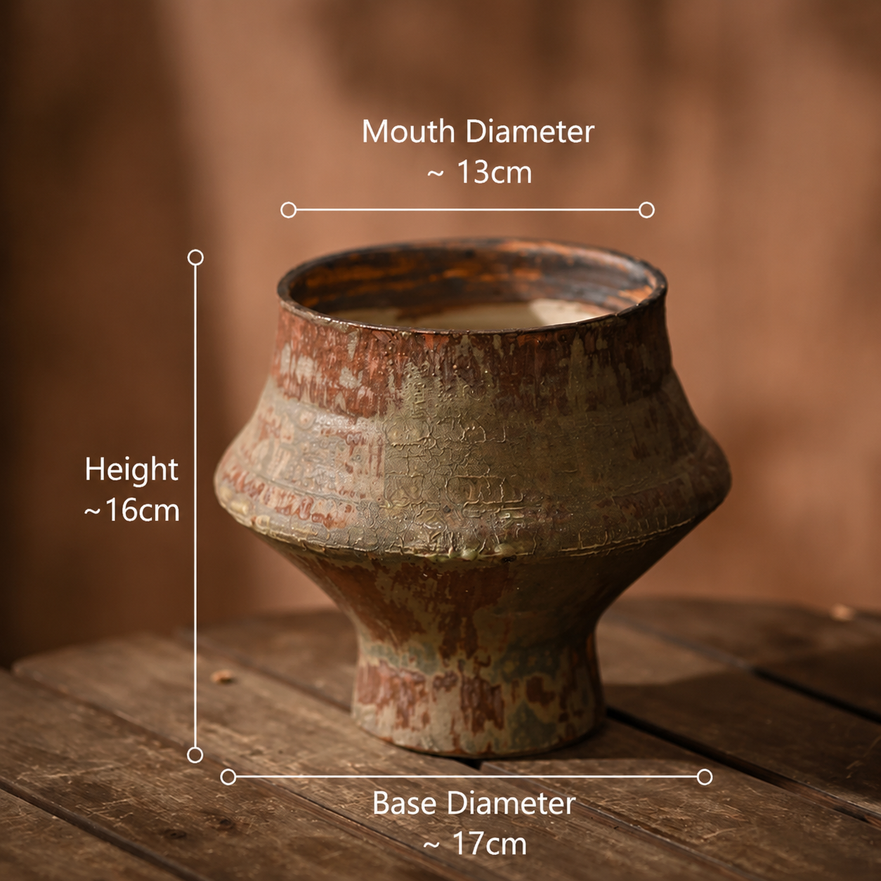 Vintage Footed Ceramic Planter