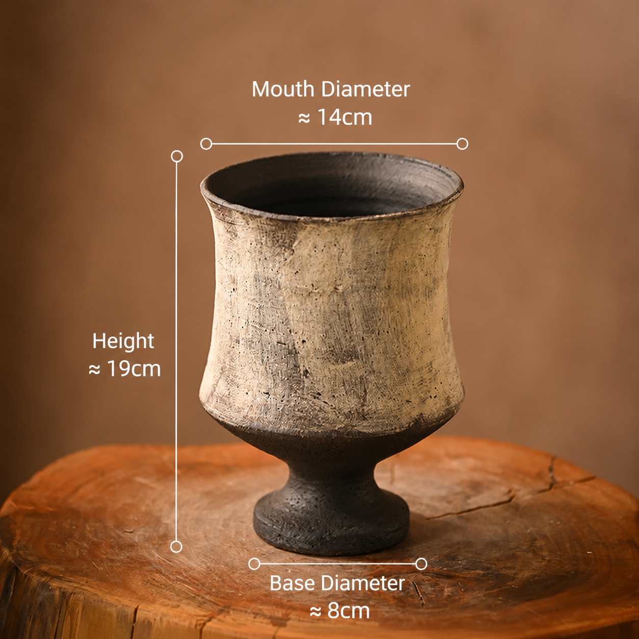 Wabi-Sabi Footed Ceramic Planter