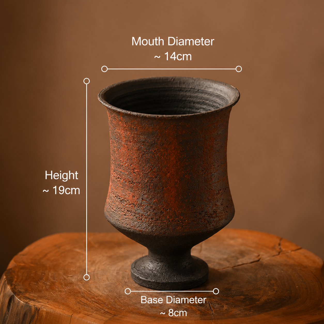 Wabi-Sabi Footed Ceramic Planter