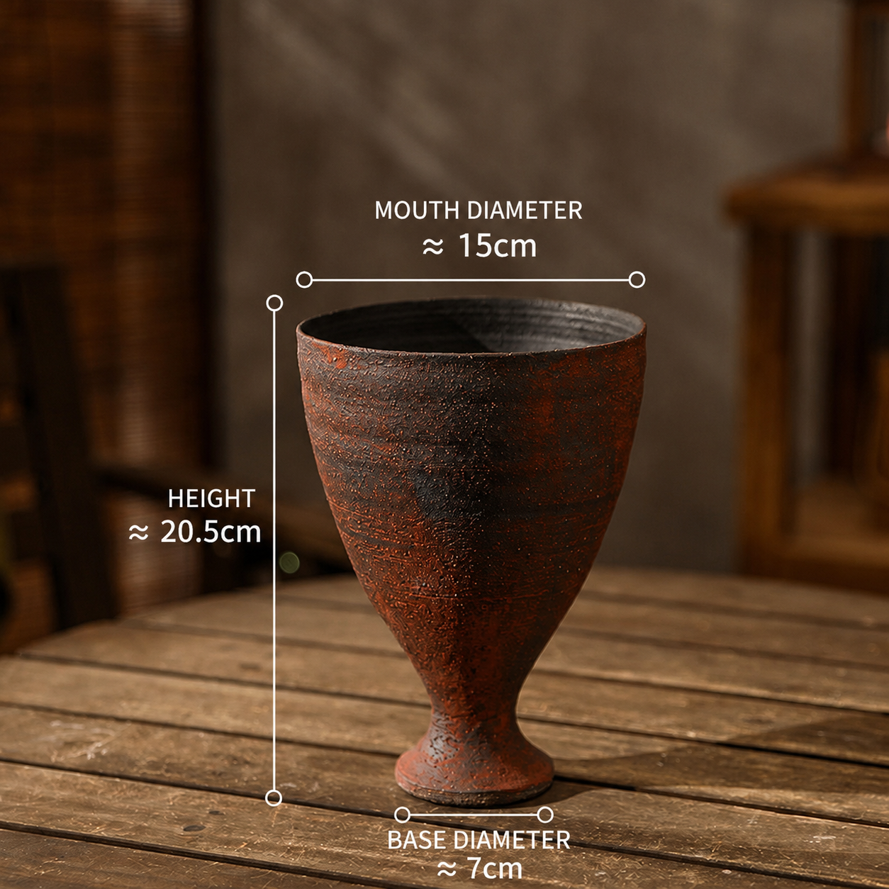 Vintage Ceramic Goblet Planter