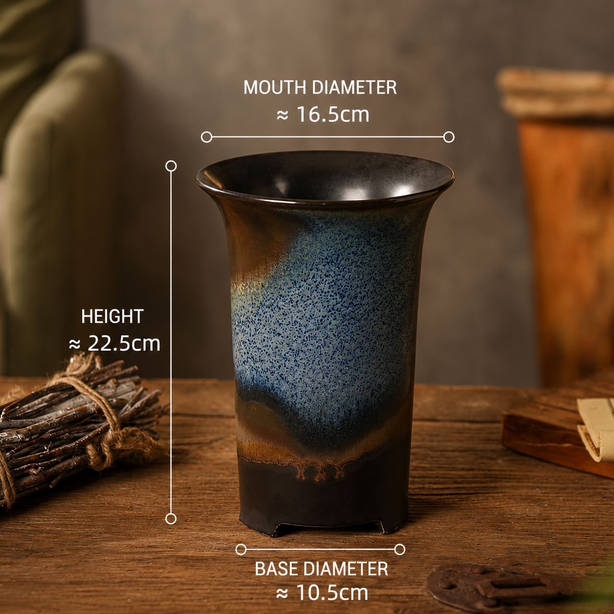 Wabi-Sabi Ceramic Planter